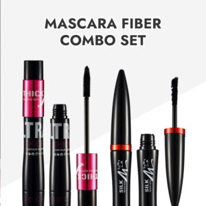 4-Piece Eye Makeup Set with Silk Eyeliner Pencil, Thick Volumising Mascara and Ultra Thick Waterproof Mascaras for Bold, Well-Defined, Non-Smudge Eye Looks