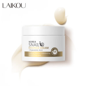 LAIKOU Korea Snail Essence Cream with Hyaluronic Acid, Niacinamide and Snail Secretion for Elasticity, Deep Moisture and Smoother Fine Lines