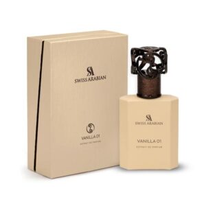 Swiss Arabian Vanilla Extrait de Parfum 50ml, Oriental Floral Gourmand with Pink Pepper, Jasmine, Bourbon Vanilla and Sandalwood for Women